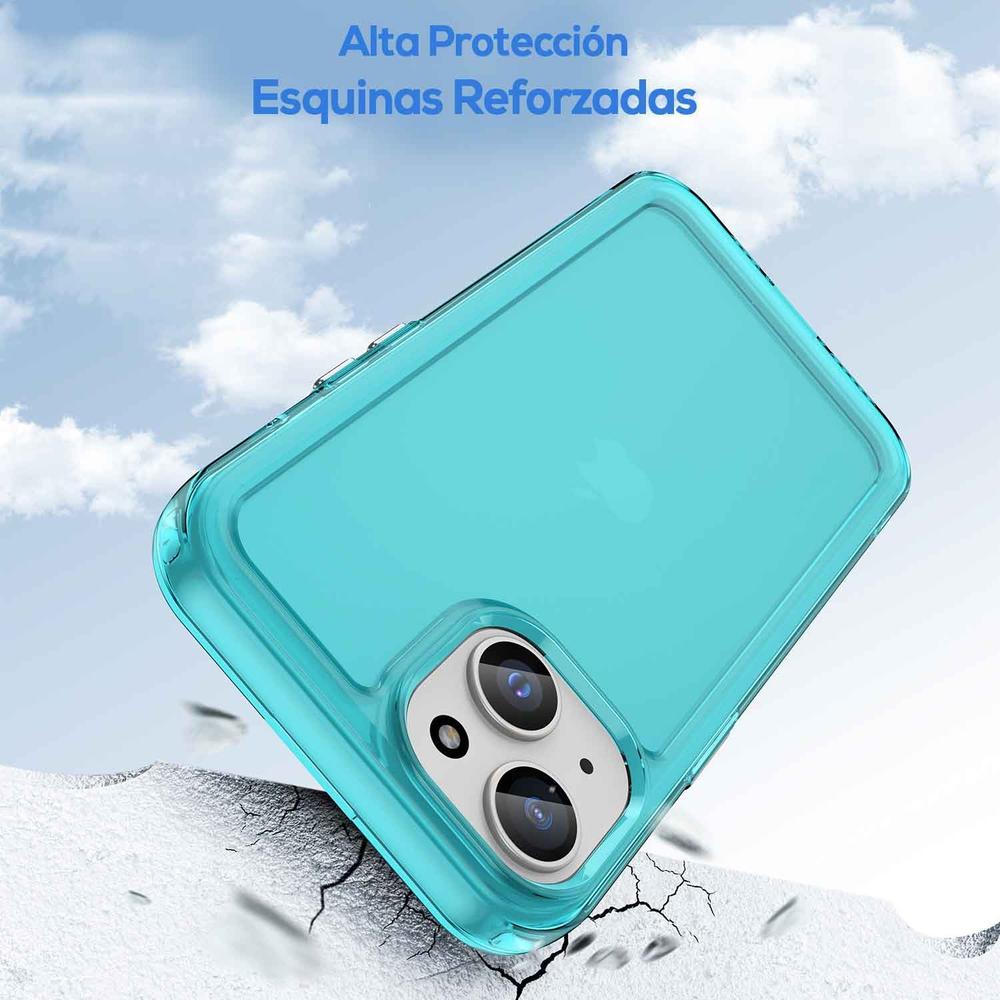 Foto 7 pulgar | Funda Tekku Tpu Rugged Para Iphone 15 Azul Translucido