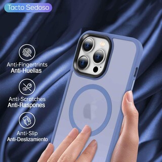 Foto 5 | Funda Tekku Matte Style Para Iphone 15 Pro Max Trans Azul Compatible Con Magsafe