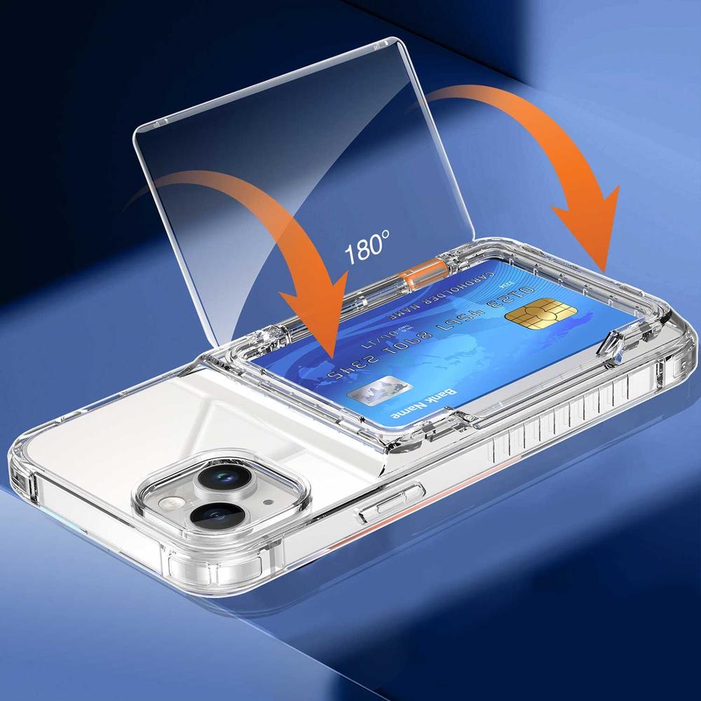 Foto 6 pulgar | Funda Tekku Tpu Tarjetero Para Iphone 15 Transparente