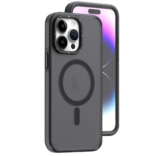 Foto 2 | Funda Tekku Matte Color Para Iphone 15 Pro Trans Negra Compatible Con Magsafe