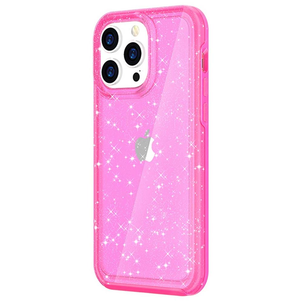 Foto 2 | Funda Tekku Brillos Rigida Pc Para Iphone 15 Pro Max Rosa Glitter