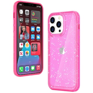Foto 4 | Funda Tekku Brillos Rigida Pc Para Iphone 15 Pro Max Rosa Glitter