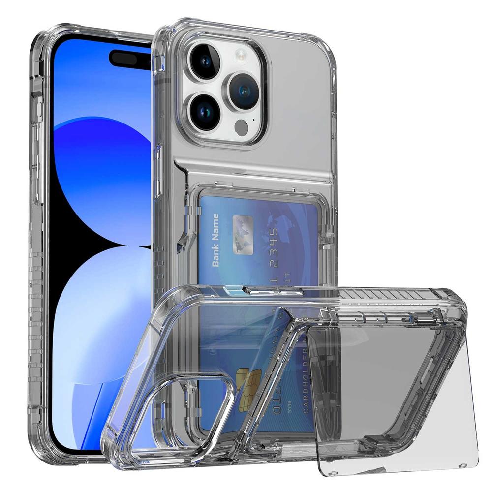 Foto 3 pulgar | Funda Tekku Tpu Tarjetero Para Iphone 15 Pro Humo
