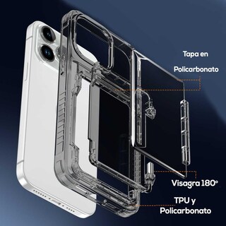 Foto 5 | Funda Tekku Tpu Tarjetero Para Iphone 15 Pro Humo