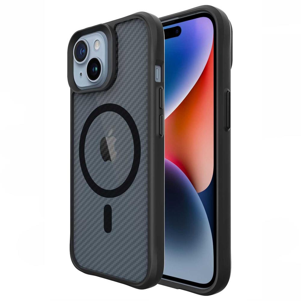 Foto 1 | Funda Tekku Combat Carbon Para Iphone 15 Negra Compatible Con Magsafe