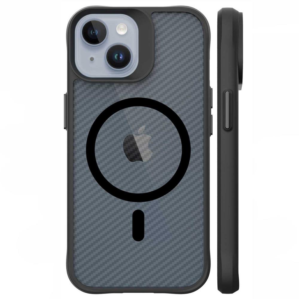 Foto 4 pulgar | Funda Tekku Combat Carbon Para Iphone 15 Negra Compatible Con Magsafe