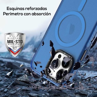 Foto 3 | Funda Tekku Matte Color Para Iphone 15 Pro Max Trans Azul Compatible Con Magsafe