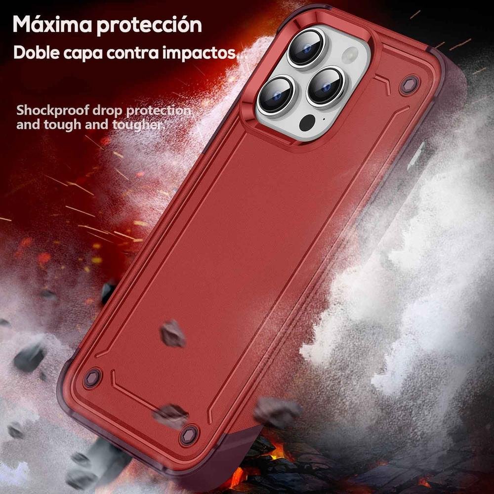 Foto 6 | Funda Tekku Tough Cover Para Iphone 15 Pro Roja
