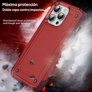 Foto 6 | Funda Tekku Tough Cover Para Iphone 15 Pro Roja