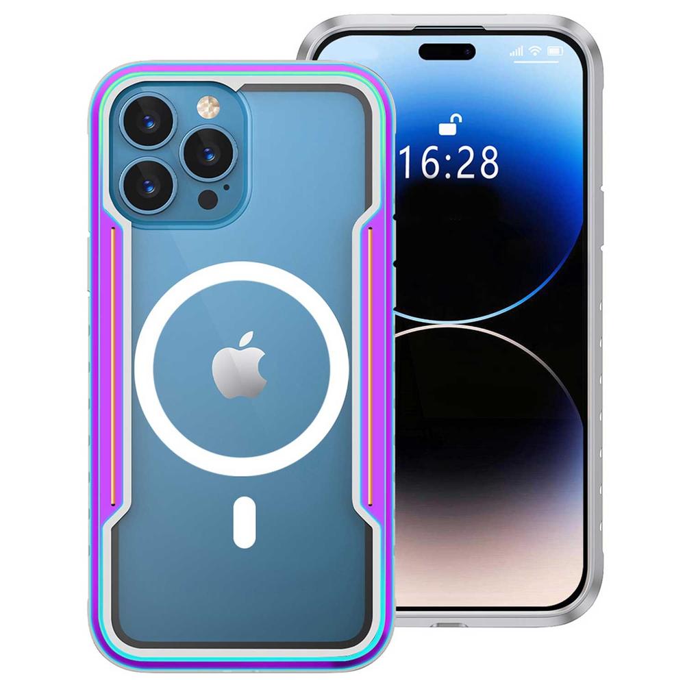 Foto 4 pulgar | Funda Tekku Metal Para Iphone 15 Pro Max Compatible Con Magsafe Tornasol