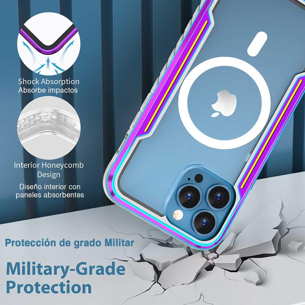 Foto 6 pulgar | Funda Tekku Metal Para Iphone 15 Pro Max Compatible Con Magsafe Tornasol