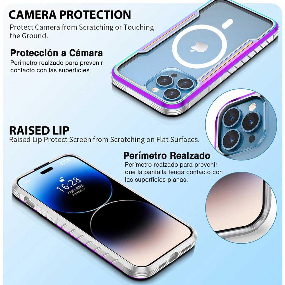 Foto 6 | Funda Tekku Metal Para Iphone 15 Pro Max Compatible Con Magsafe Tornasol