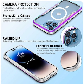 Foto 6 | Funda Tekku Metal Para Iphone 15 Pro Max Compatible Con Magsafe Tornasol