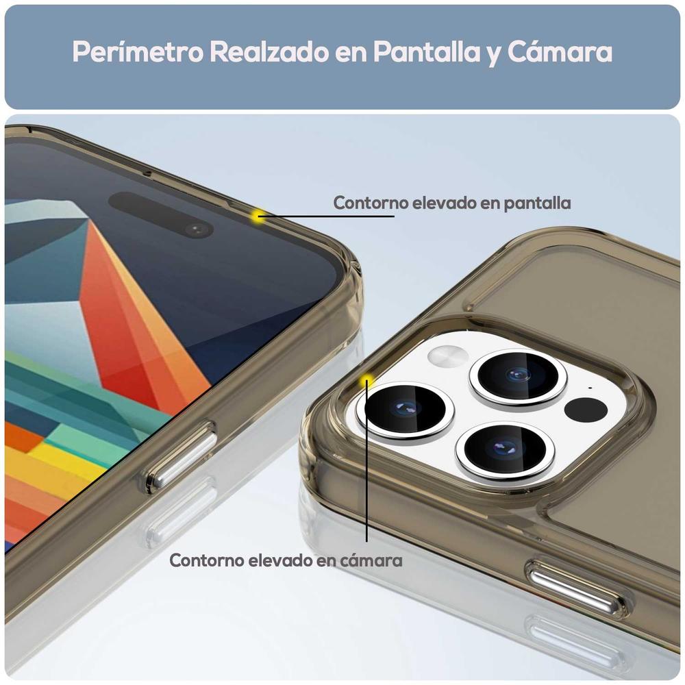 Foto 4 | Funda Tekku Tpu Rugged Para Iphone 15 Pro Max Humo