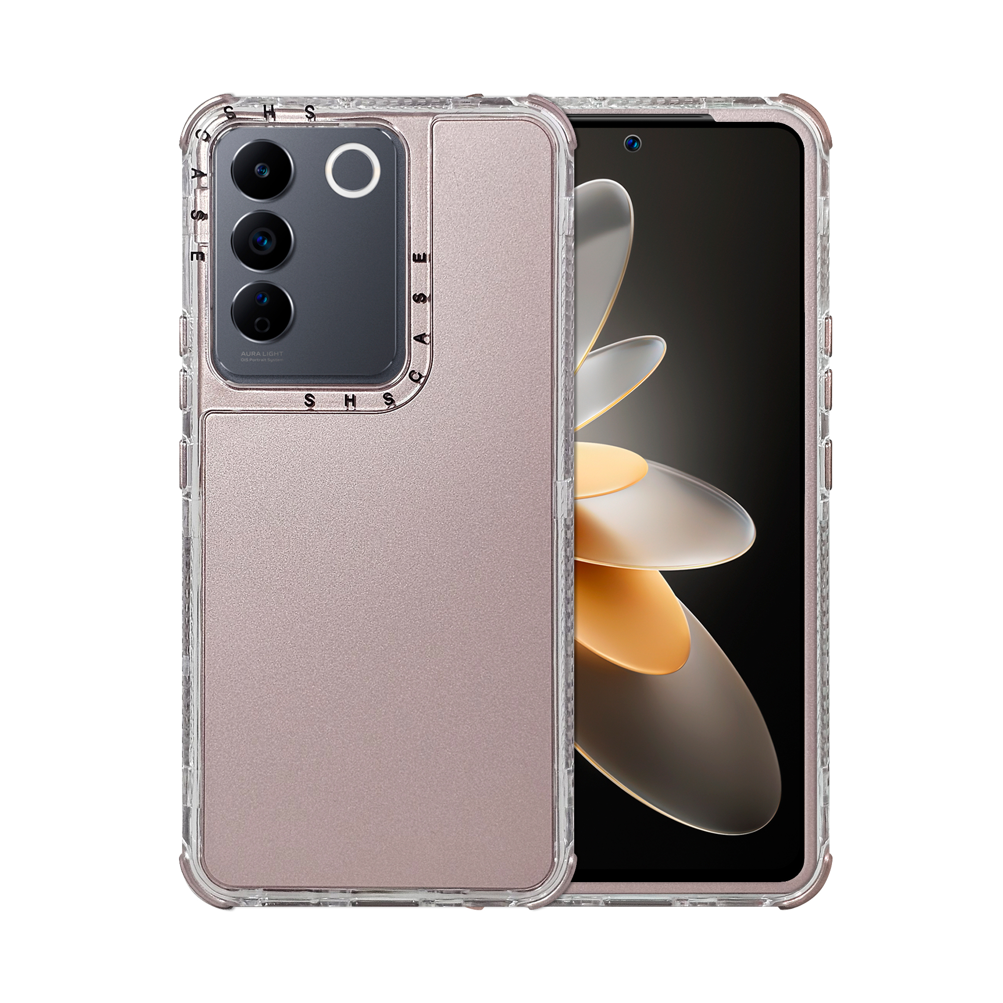 Funda Uso Rudo Rainbow 360 Rosa para Vivo V25e