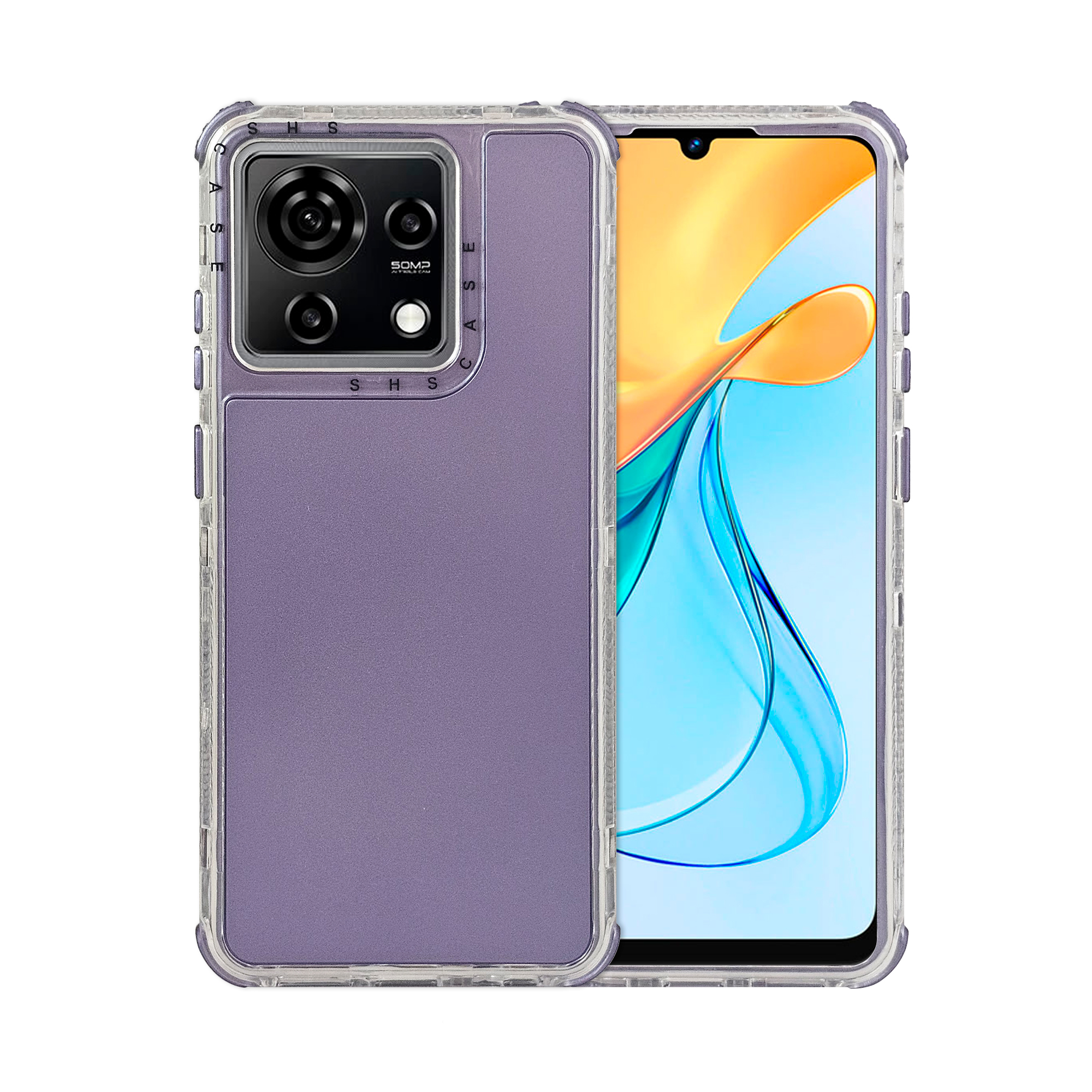 Foto 2 pulgar | Funda Uso Rudo Rainbow 360 Morado para Vivo V50 Vita