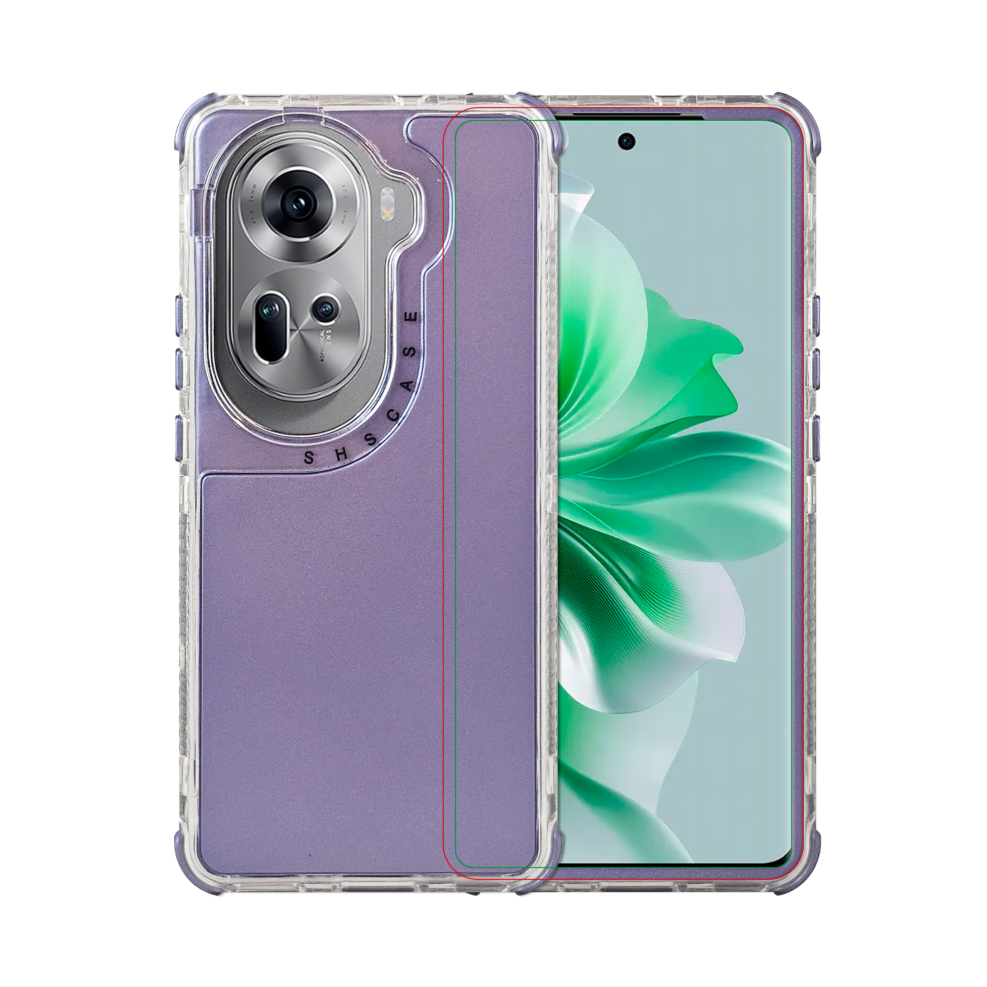 Funda Uso Rudo Rainbow 360 Morado para Oppo Reno 11 5g
