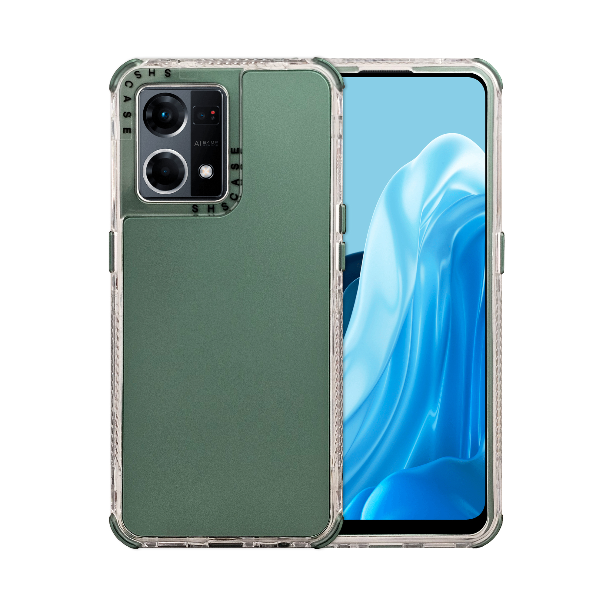 Foto 2 pulgar | Funda Uso Rudo Rainbow 360 Verde para Oppo Reno 7 4g