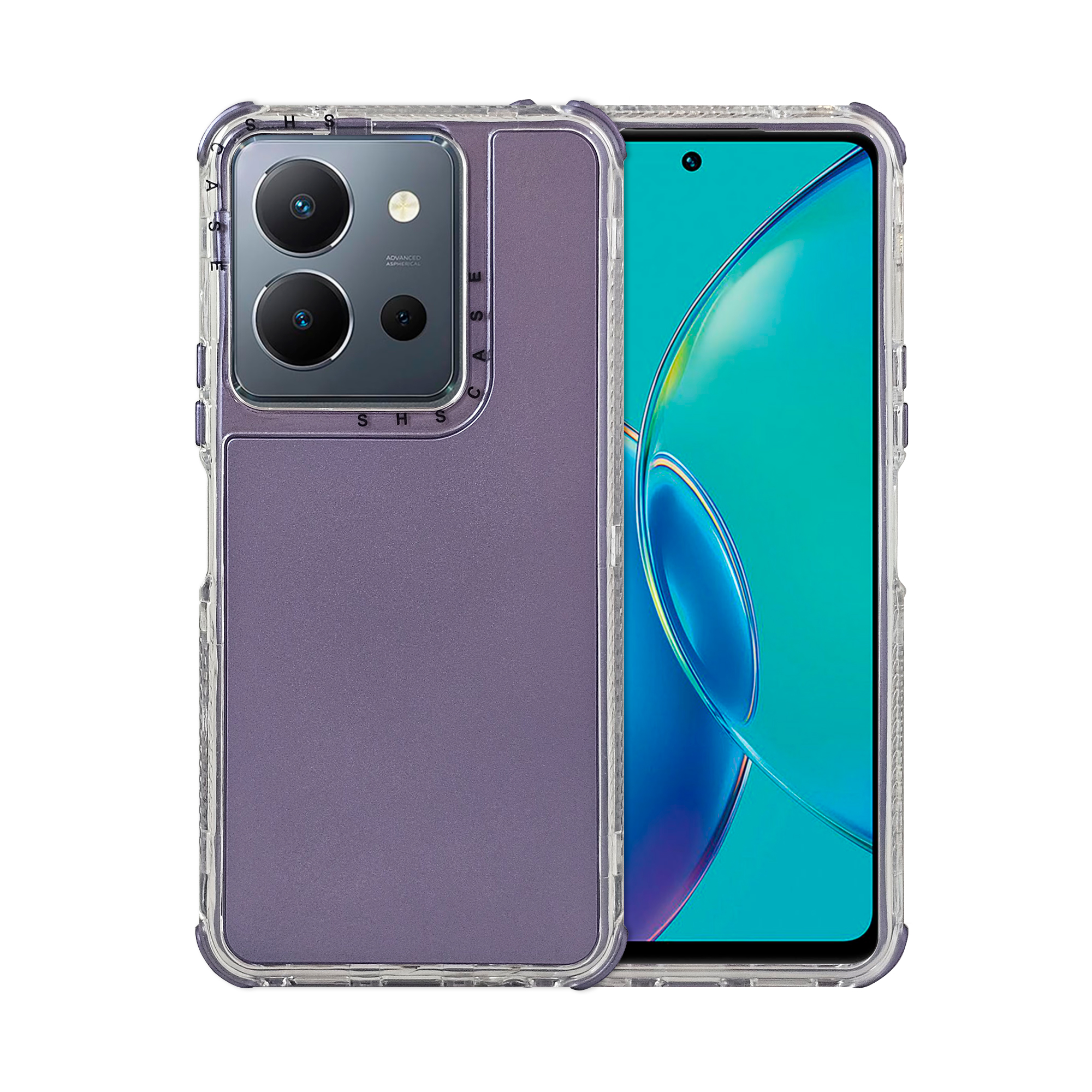 Foto 2 pulgar | Funda Uso Rudo Atti Rainbow 360 Morada para Vivo Y36