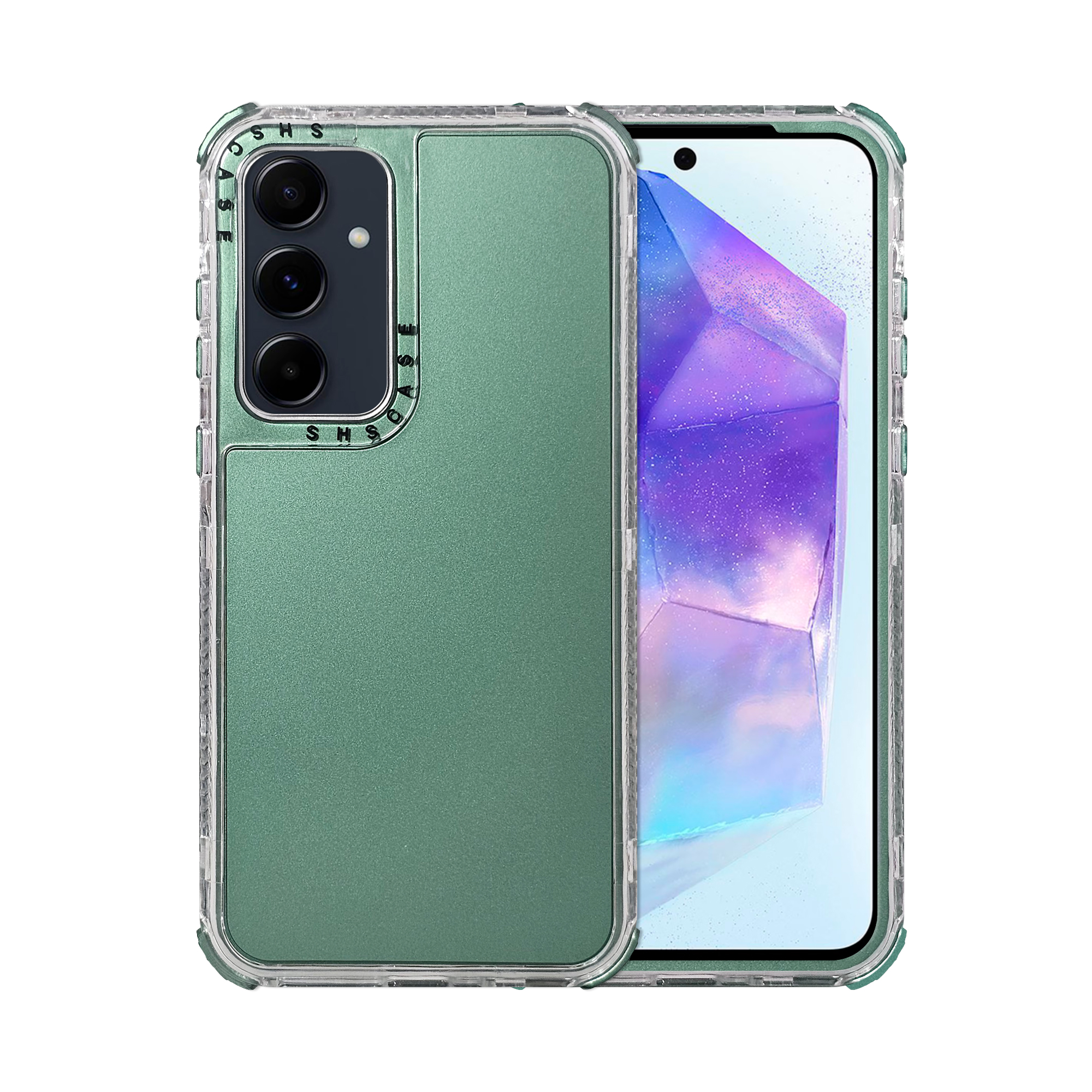 Funda Uso Rudo Rainbow 360 Verde para Samsung 55 5g