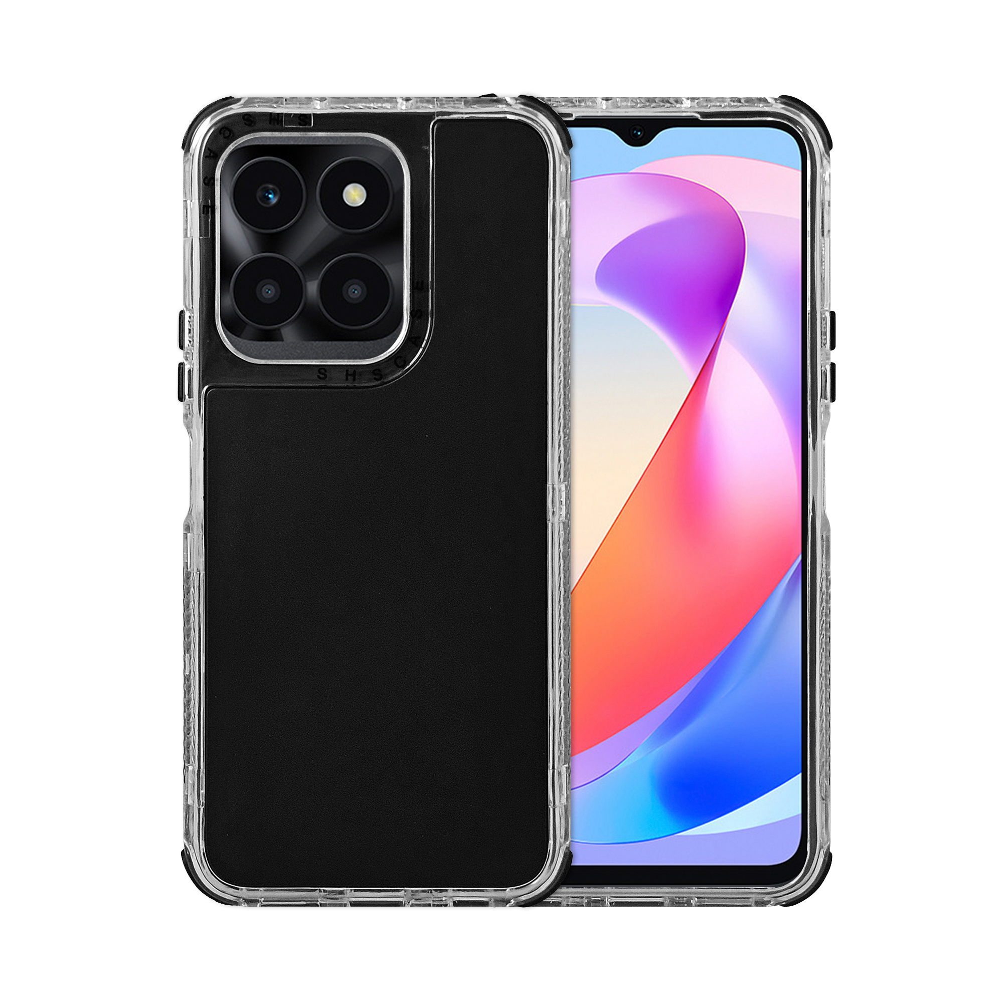 Foto 2 pulgar | Funda Uso Rudo Rainbow 360 Negro para Honor X6a / X5 Plus