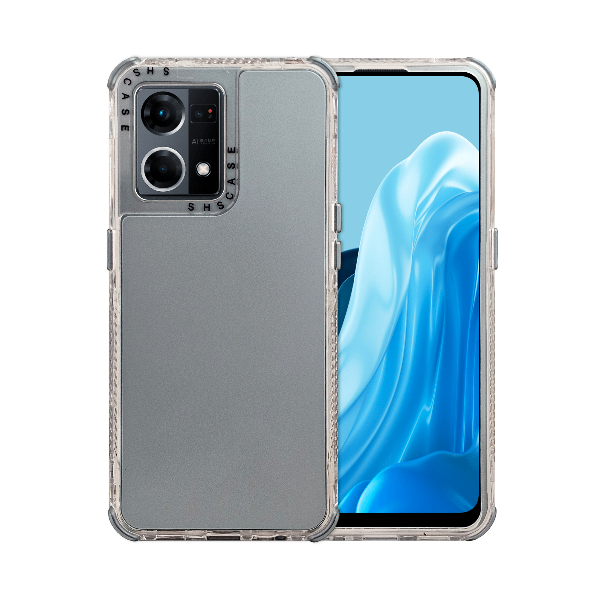Funda Uso Rudo Rainbow 360 Azul Cielo para Oppo Reno 7 4g