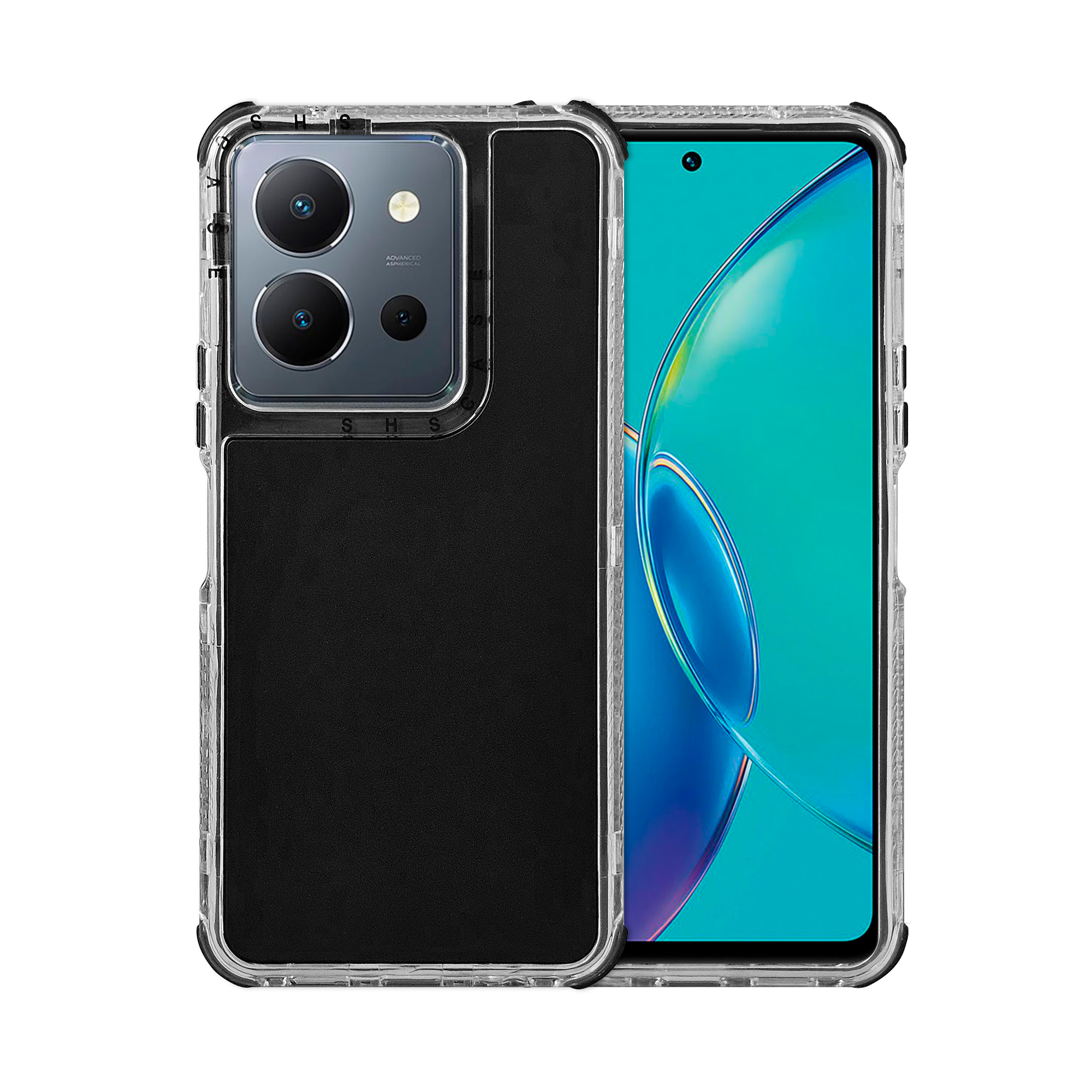 Funda Uso Rudo Atti Rainbow 360 Negro para Vivo V25