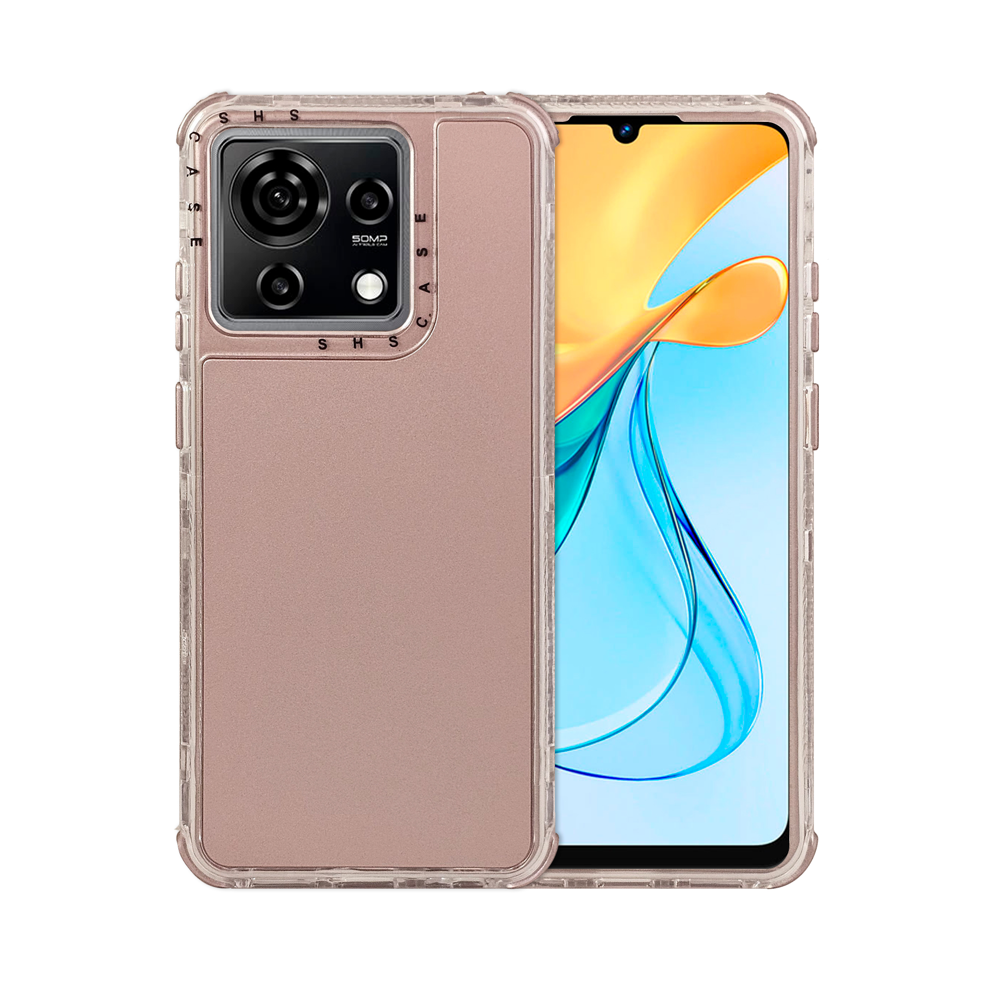 Funda Uso Rudo Rainbow 360 Rosa para Vivo V50 Vita