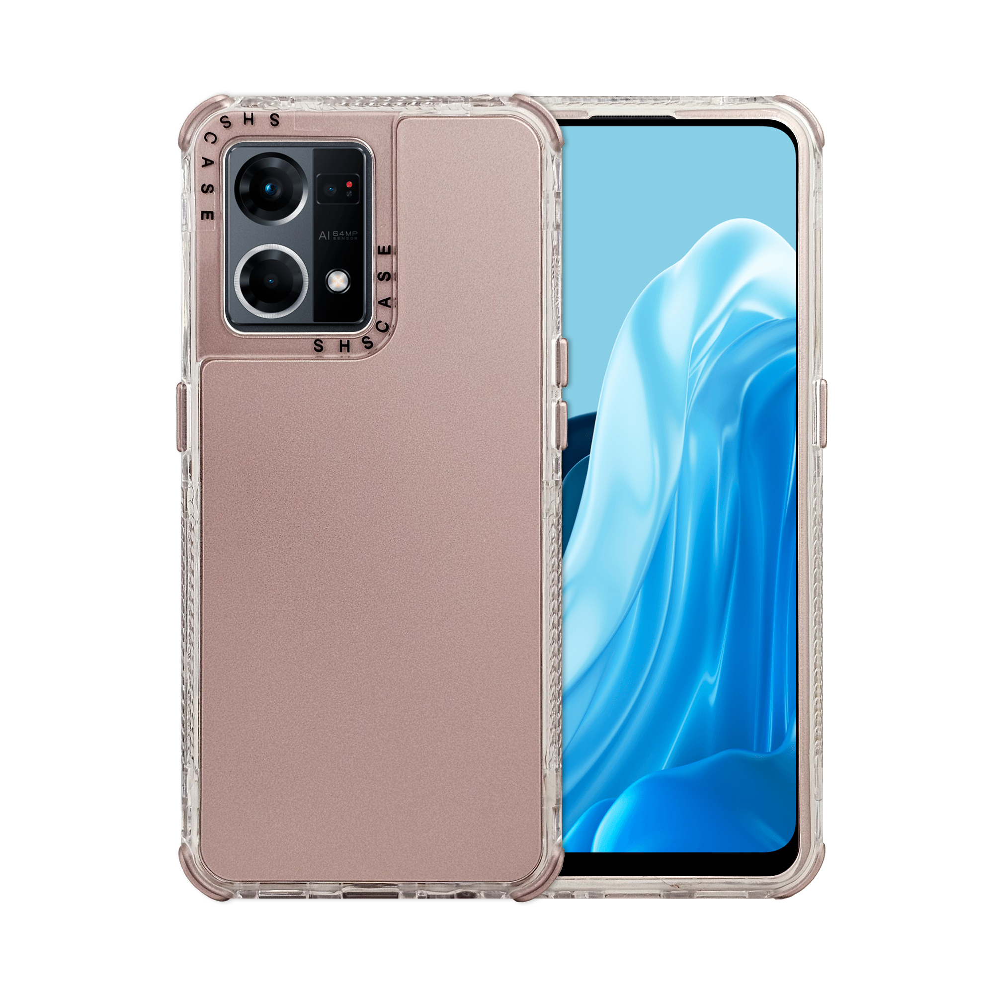 Foto 2 pulgar | Funda Uso Rudo Rainbow 360 Rosa para Oppo Reno 7 4g