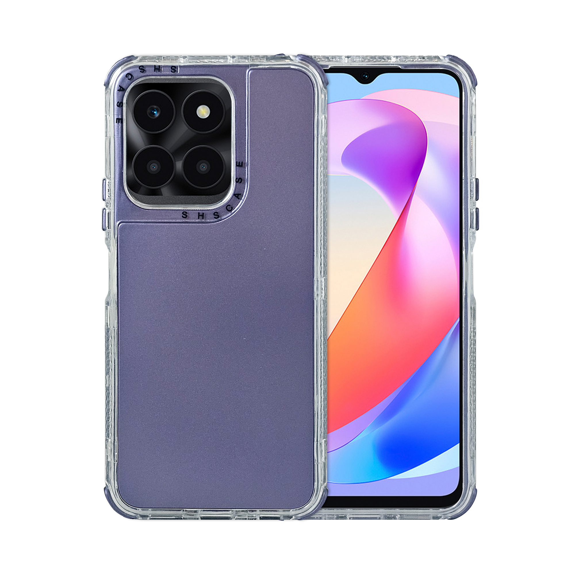Foto 2 pulgar | Funda Uso Rudo Atti Rainbow 360 Morado para Honor X6A / X5 Plus