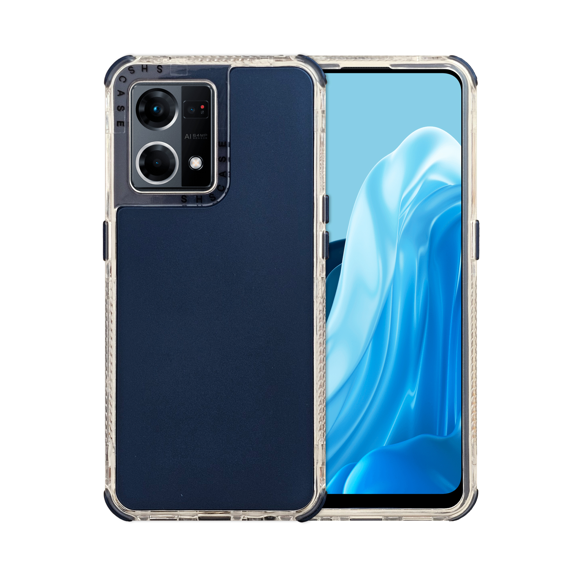 Foto 2 pulgar | Funda Uso Rudo Rainbow 360 Azul Marino para Oppo Reno 7 4g