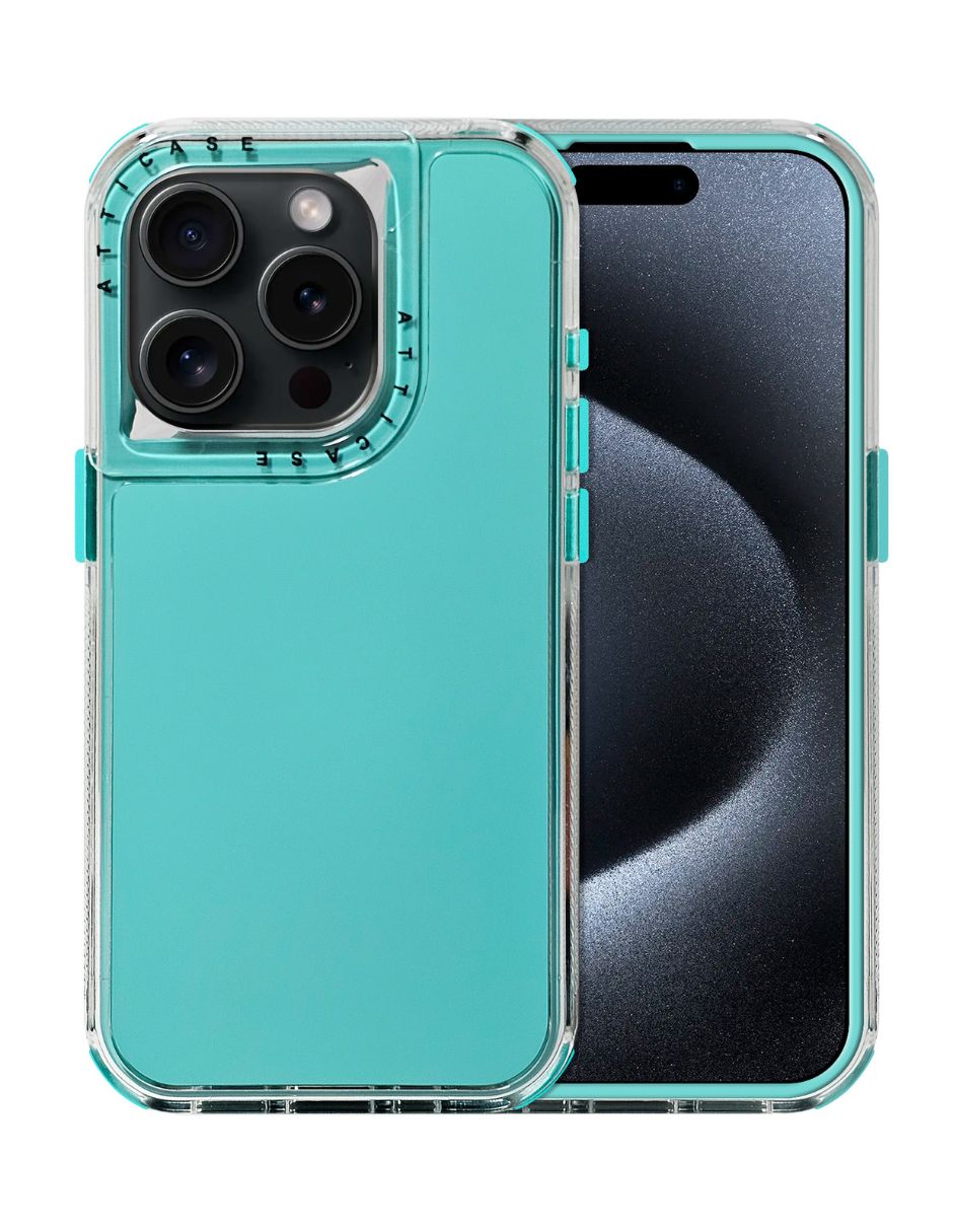Foto 2 pulgar | Funda Uso Rudo Rainbow Paint Menta para iPhone 15 Pro