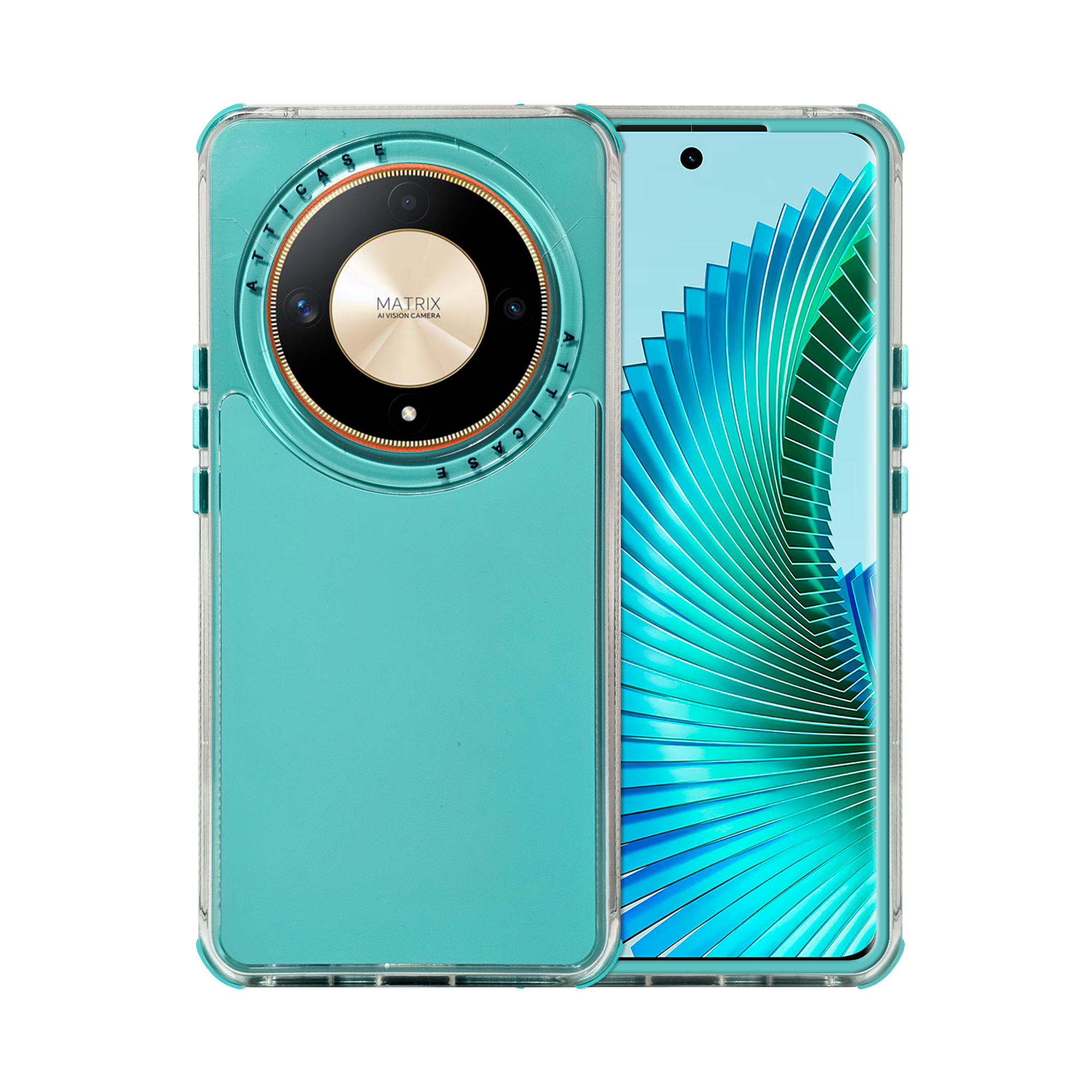 Foto 1 | Funda Uso Rudo Rainbow Paint Menta para Honor Magic 6 Lite