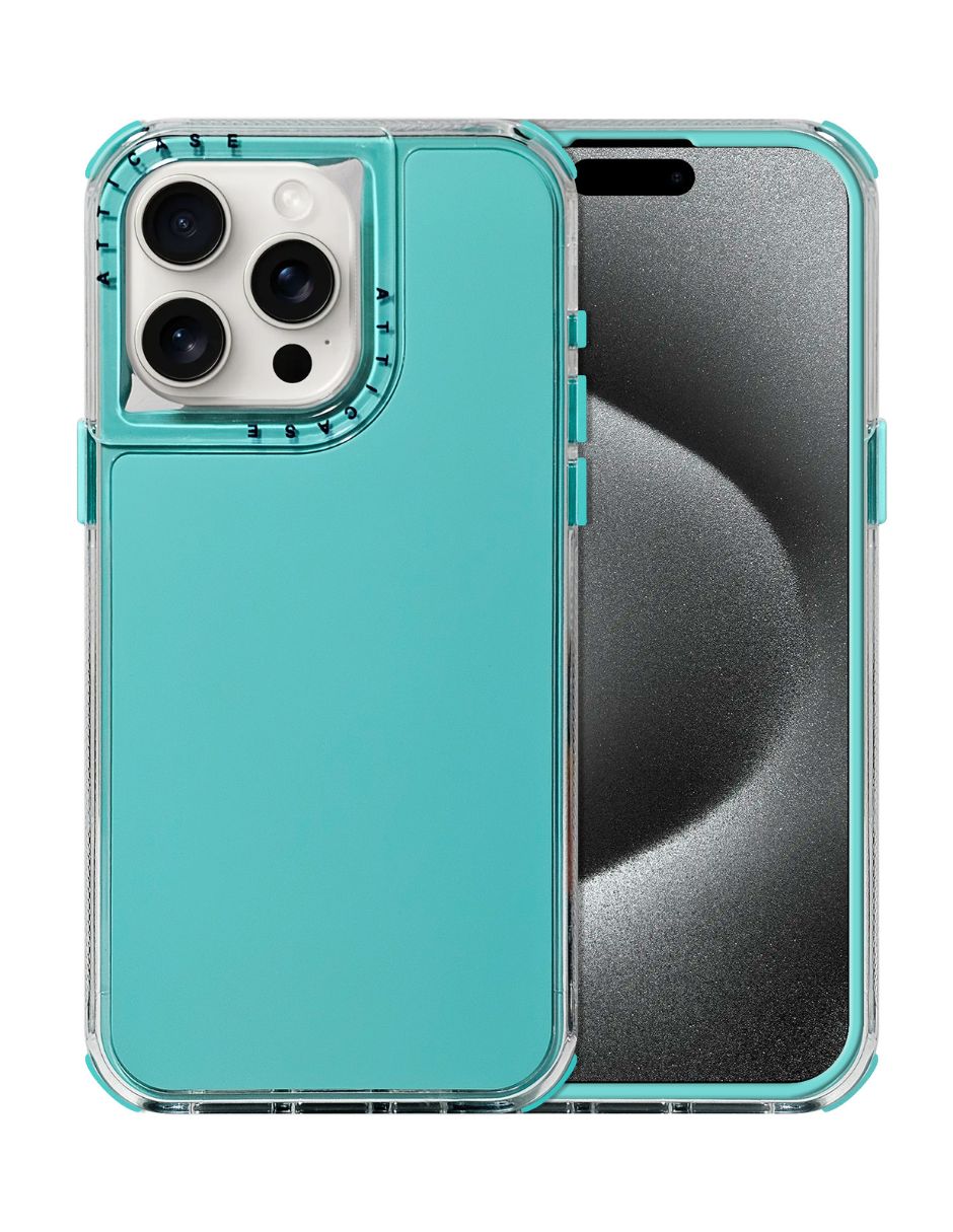 Foto 2 pulgar | Funda Uso Rudo Rainbow Paint Menta para iPhone 15 Pro Max