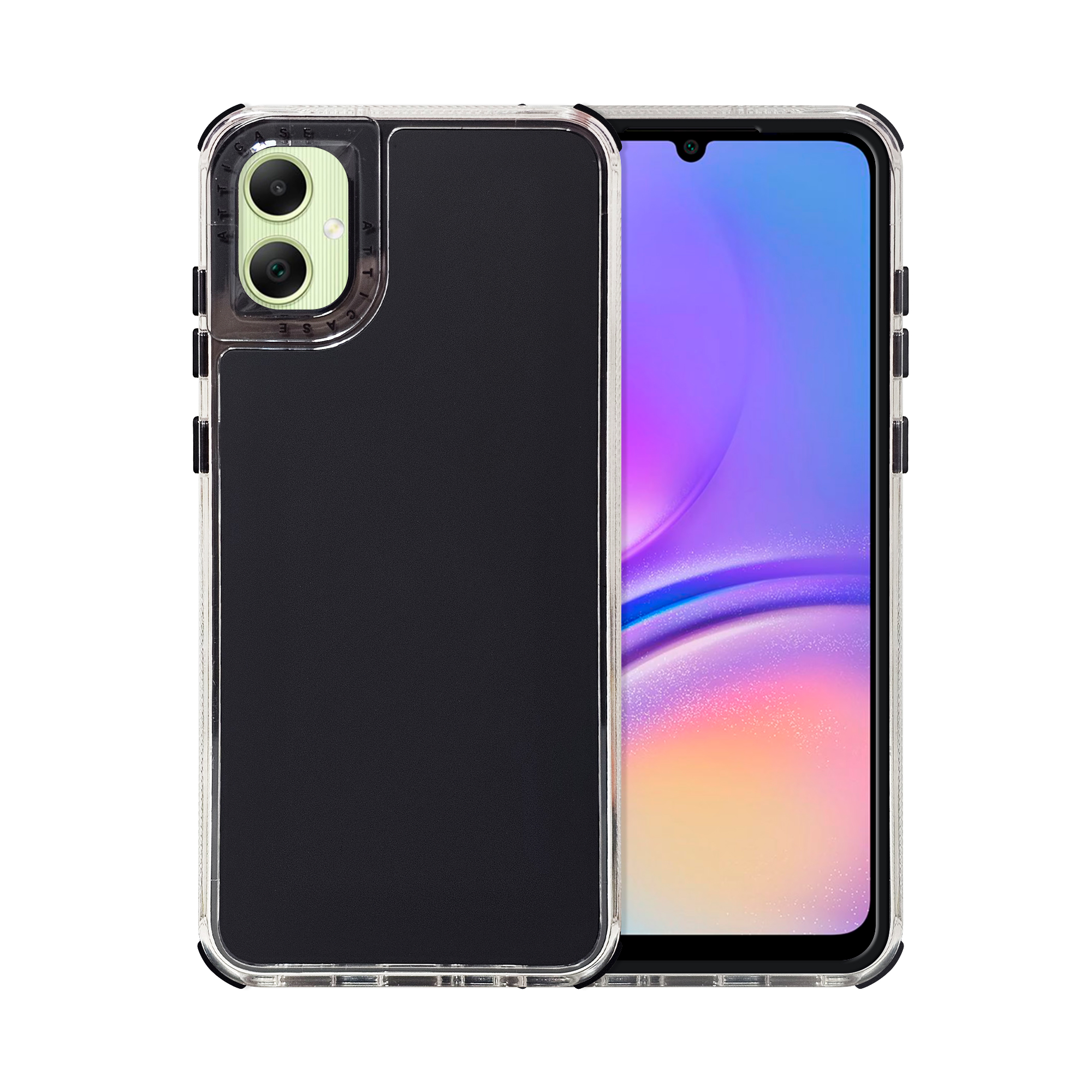 Foto 2 pulgar | Funda Uso Rudo Rainbow Paint Negra para Samsung A05