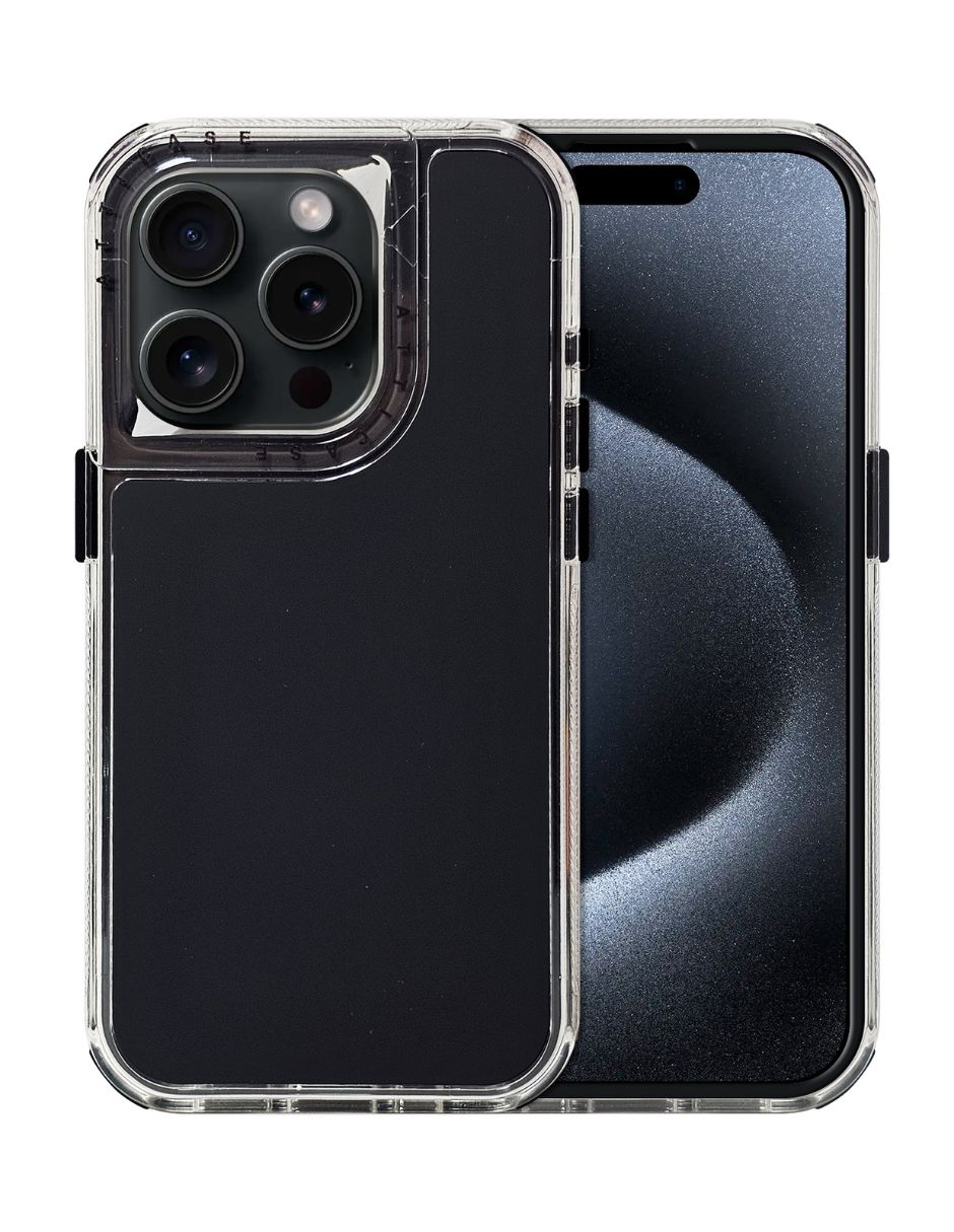 Foto 2 pulgar | Funda Uso Rudo Rainbow Paint Negro para iPhone 15 Pro
