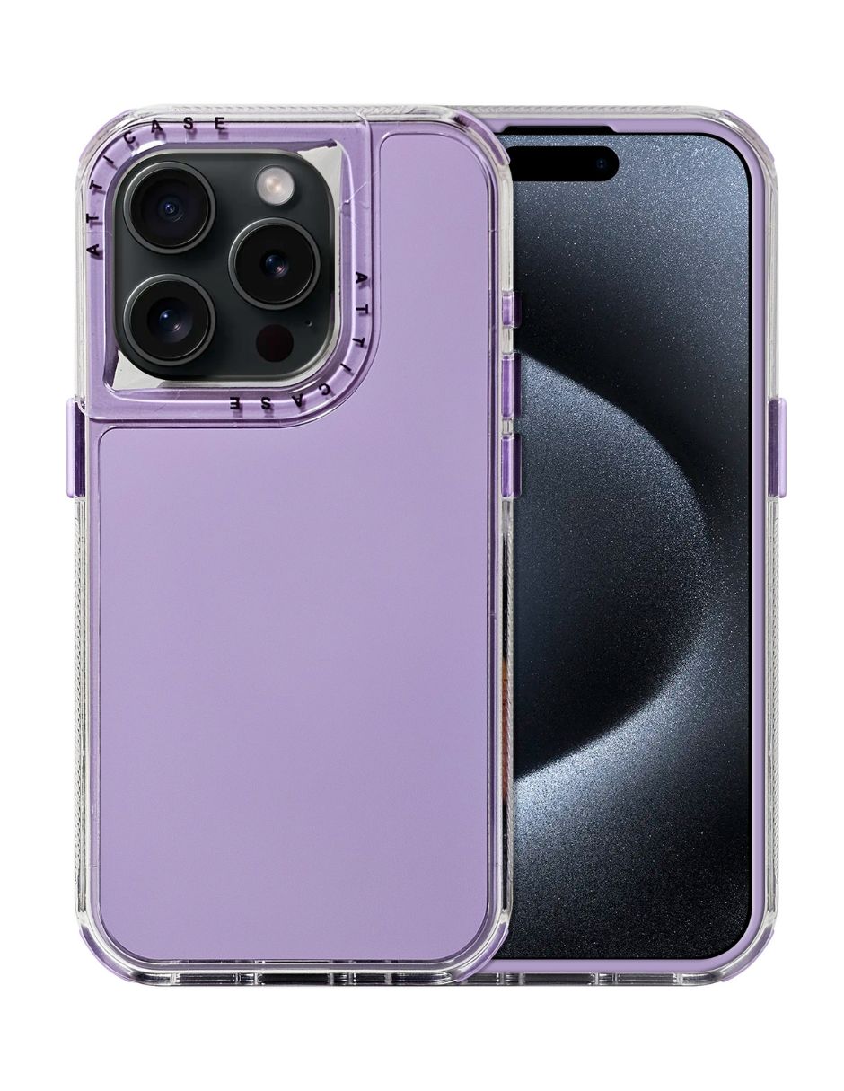 Foto 2 pulgar | Funda Uso Rudo Rainbow Paint Lila para iPhone 15 Pro