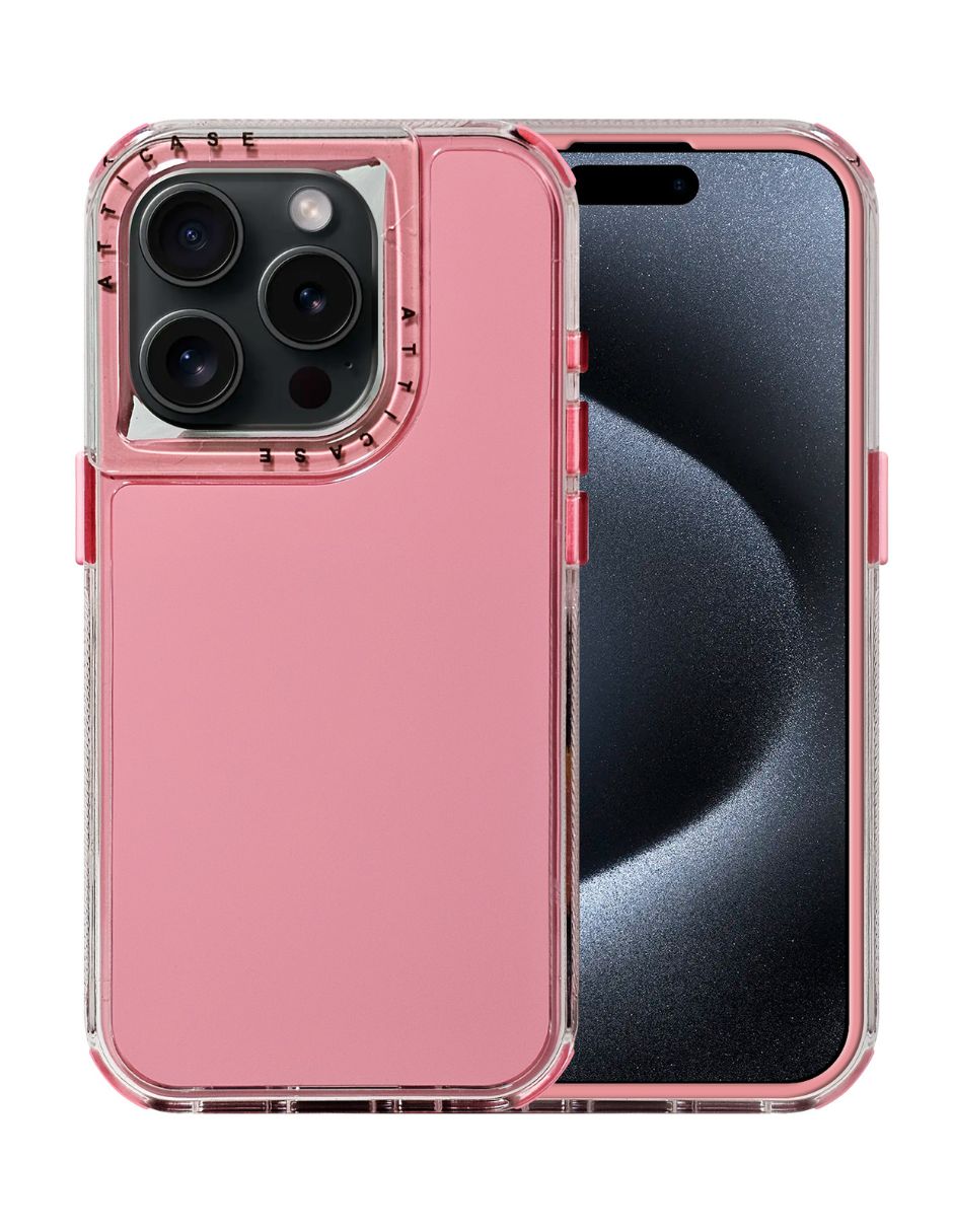 Foto 2 pulgar | Funda Uso Rudo Rainbow Paint Rosa para iPhone 15 Pro