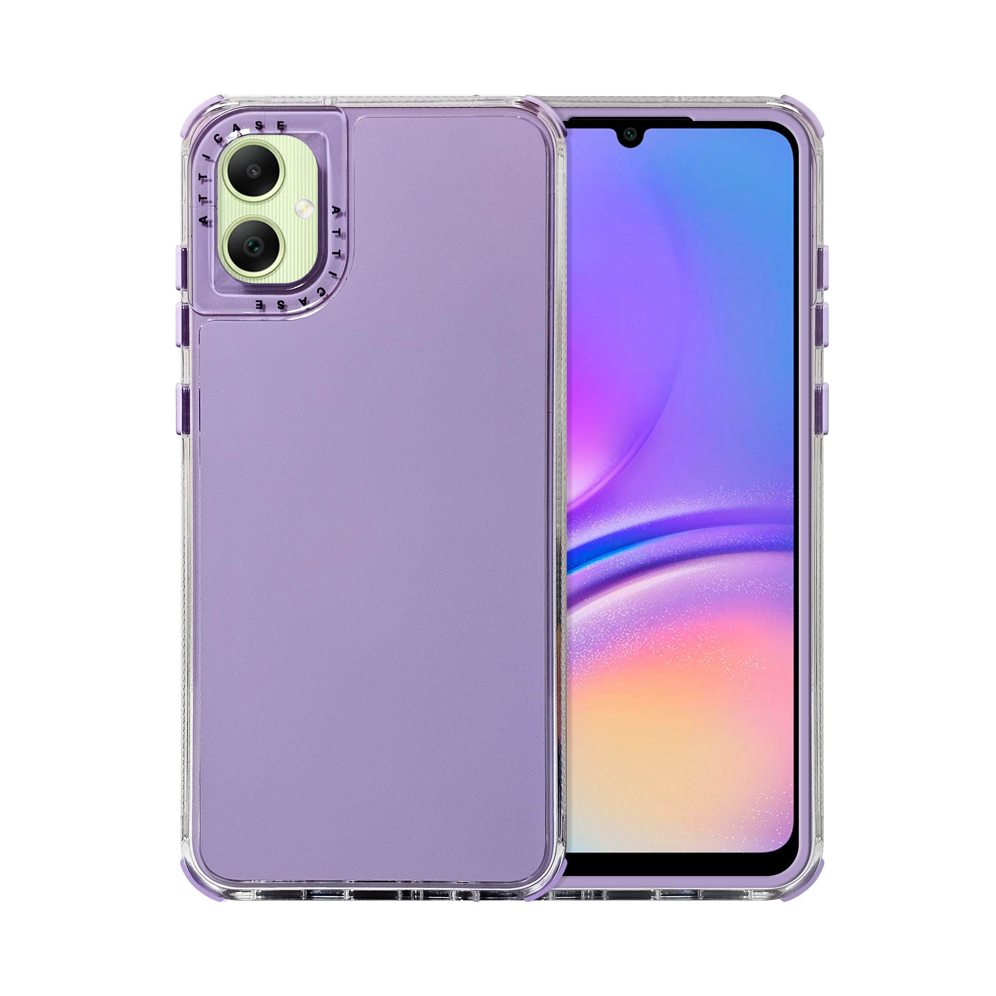 Foto 2 pulgar | Funda Uso Rudo Rainbow Paint Lila para Samsung A05