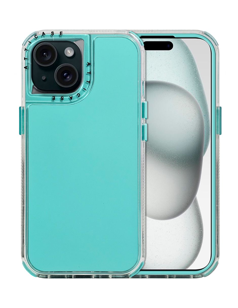 Foto 2 pulgar | Funda Uso Rudo Rainbow Paint Menta para iPhone 15