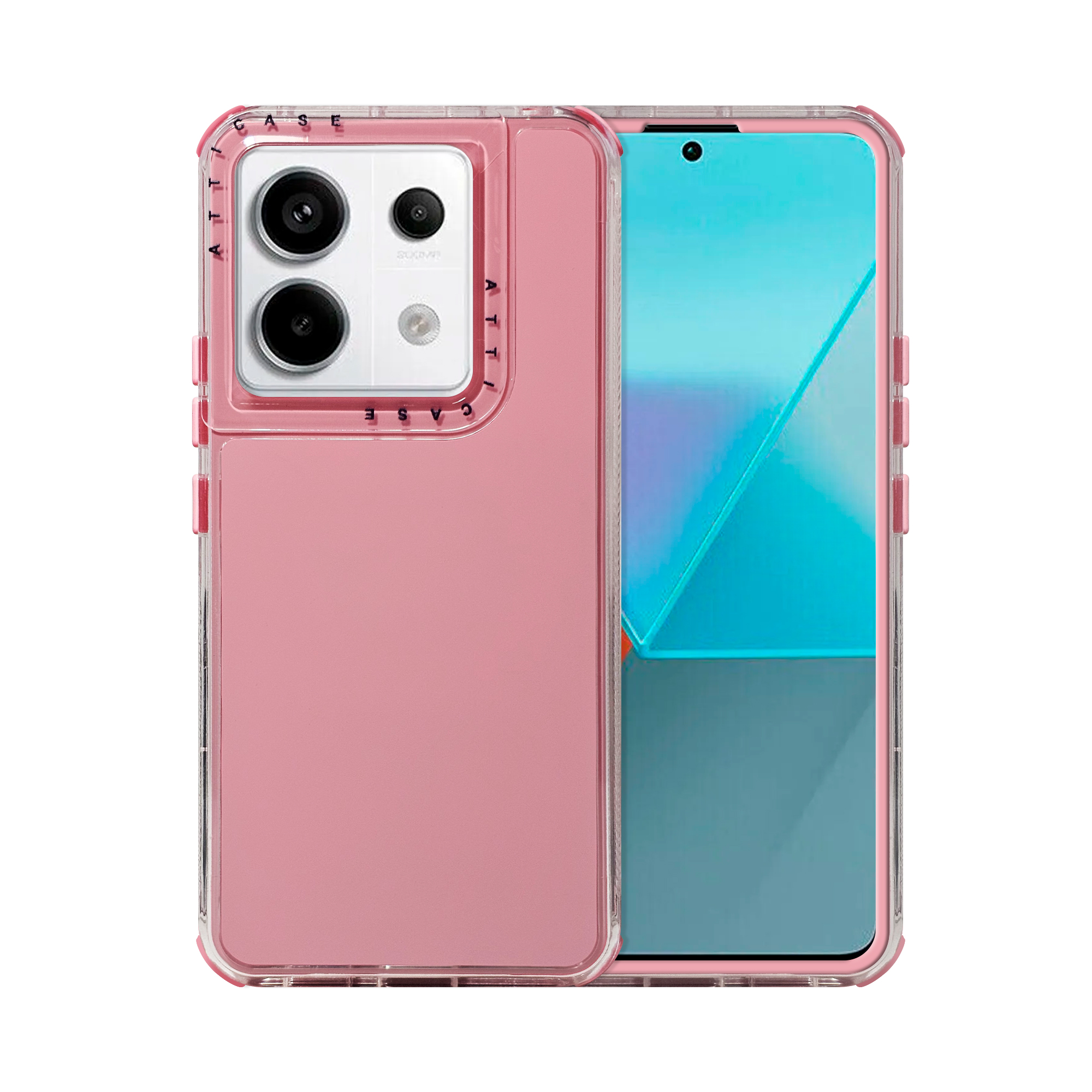 Foto 2 pulgar | Funda Uso Rudo Rainbow Paint Rosa para Xiaomi Redmi Note 13 Pro 5g