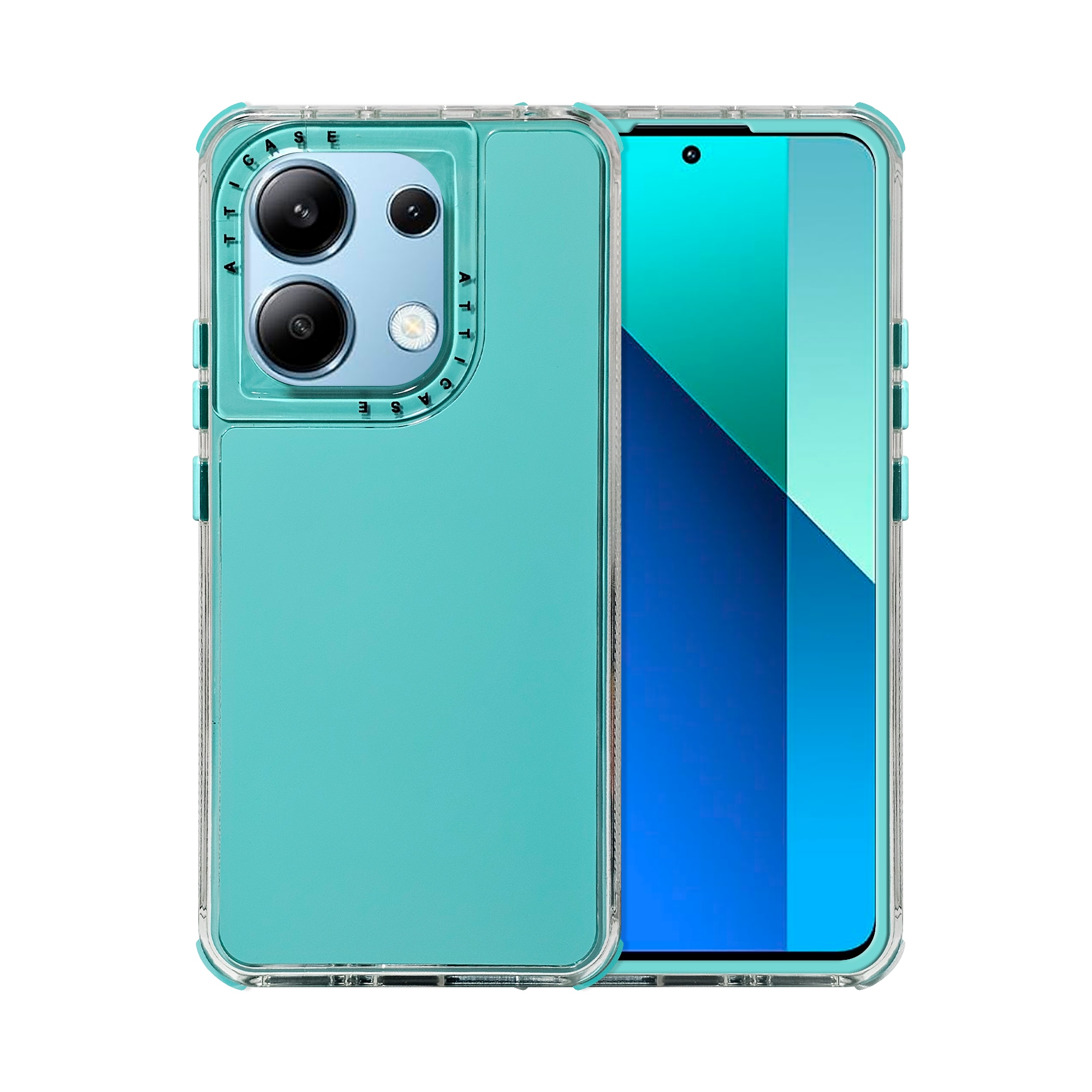 Funda Uso Rudo Rainbow Paint Menta para Xiaomi Redmi Note 13 4g $199