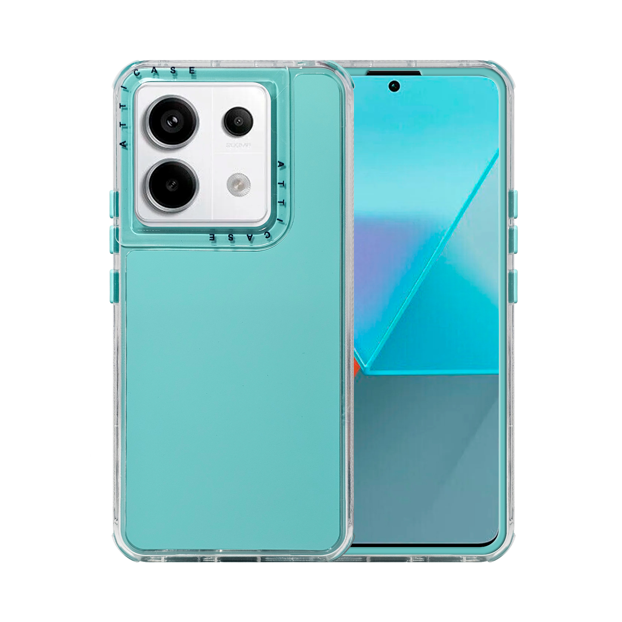 Foto 2 pulgar | Funda Uso Rudo Rainbow Paint Menta para Xiaomi Redmi Note 13 Pro 5g
