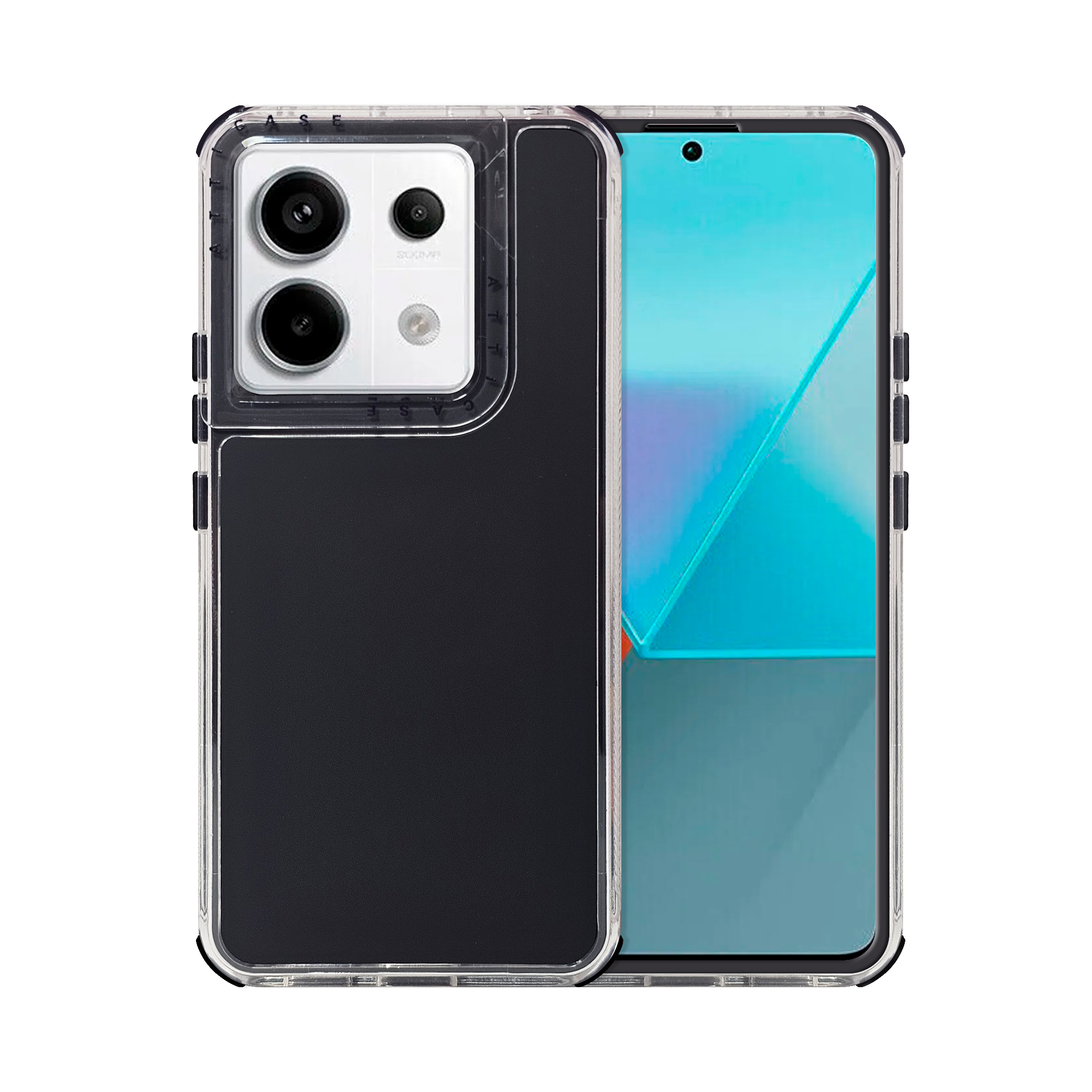 Foto 1 | Funda Uso Rudo Rainbow Paint Negro para Xiaomi Redmi Note 13 Pro 5g