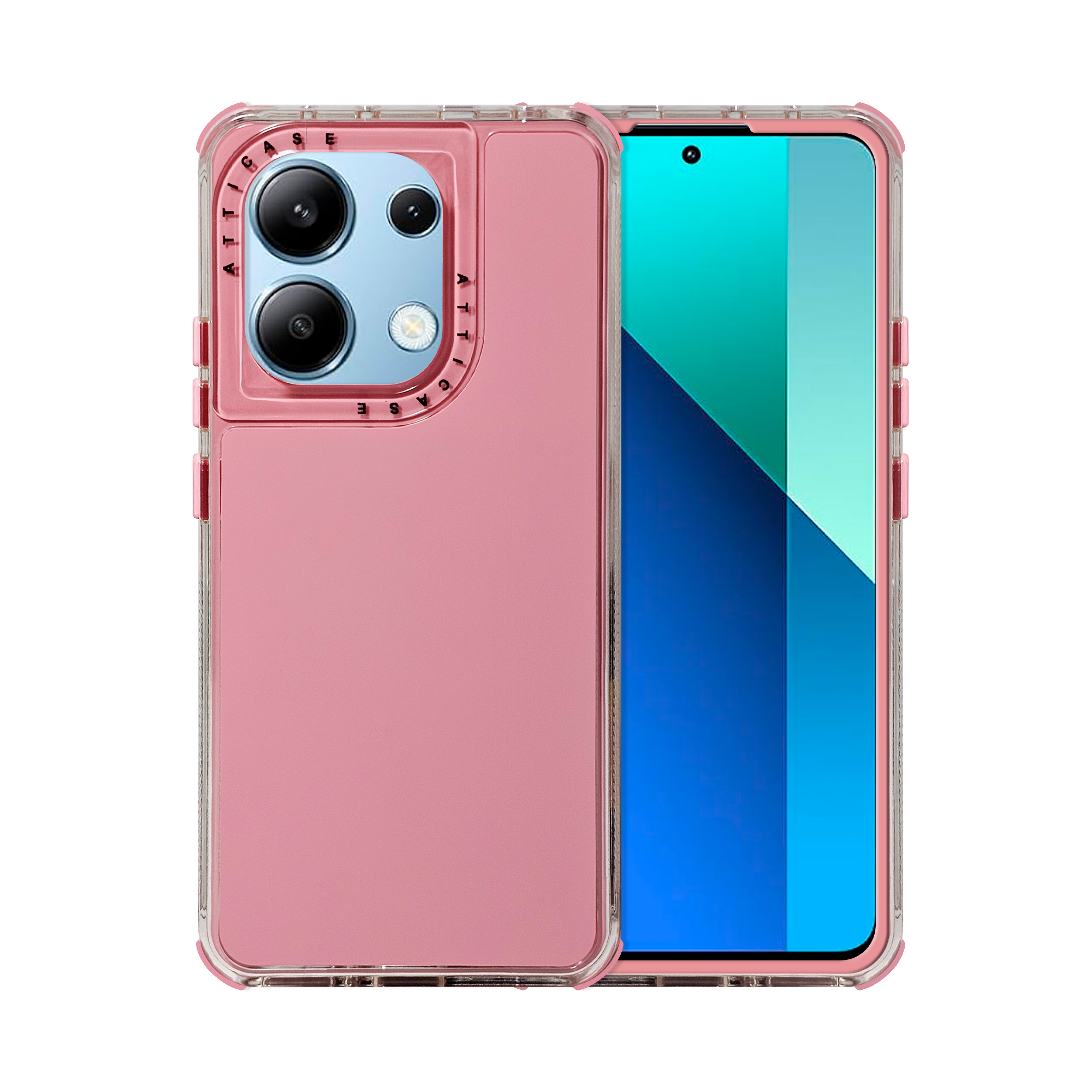 Funda Uso Rudo Rainbow Paint Atti Rosa para Xiaomi Redmi Note 13 4G