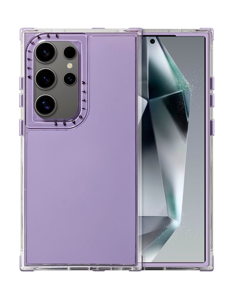 Foto 2 pulgar | Funda Uso Rudo Rainbow Paint Lila para Samsung S24 Ultra