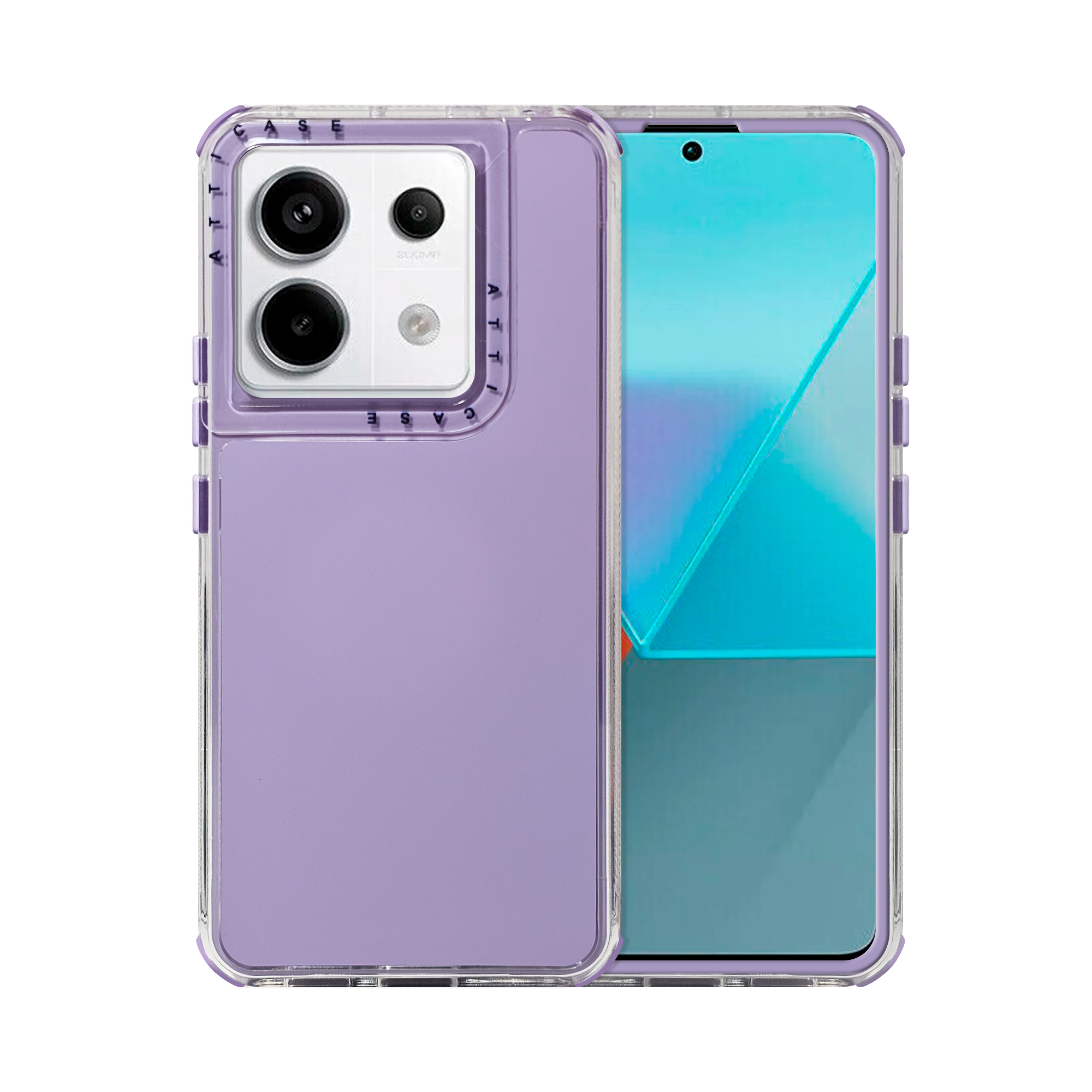 Funda Uso Rudo Rainbow Paint Lila para Xiaomi Redmi Note 13 Pro 5g