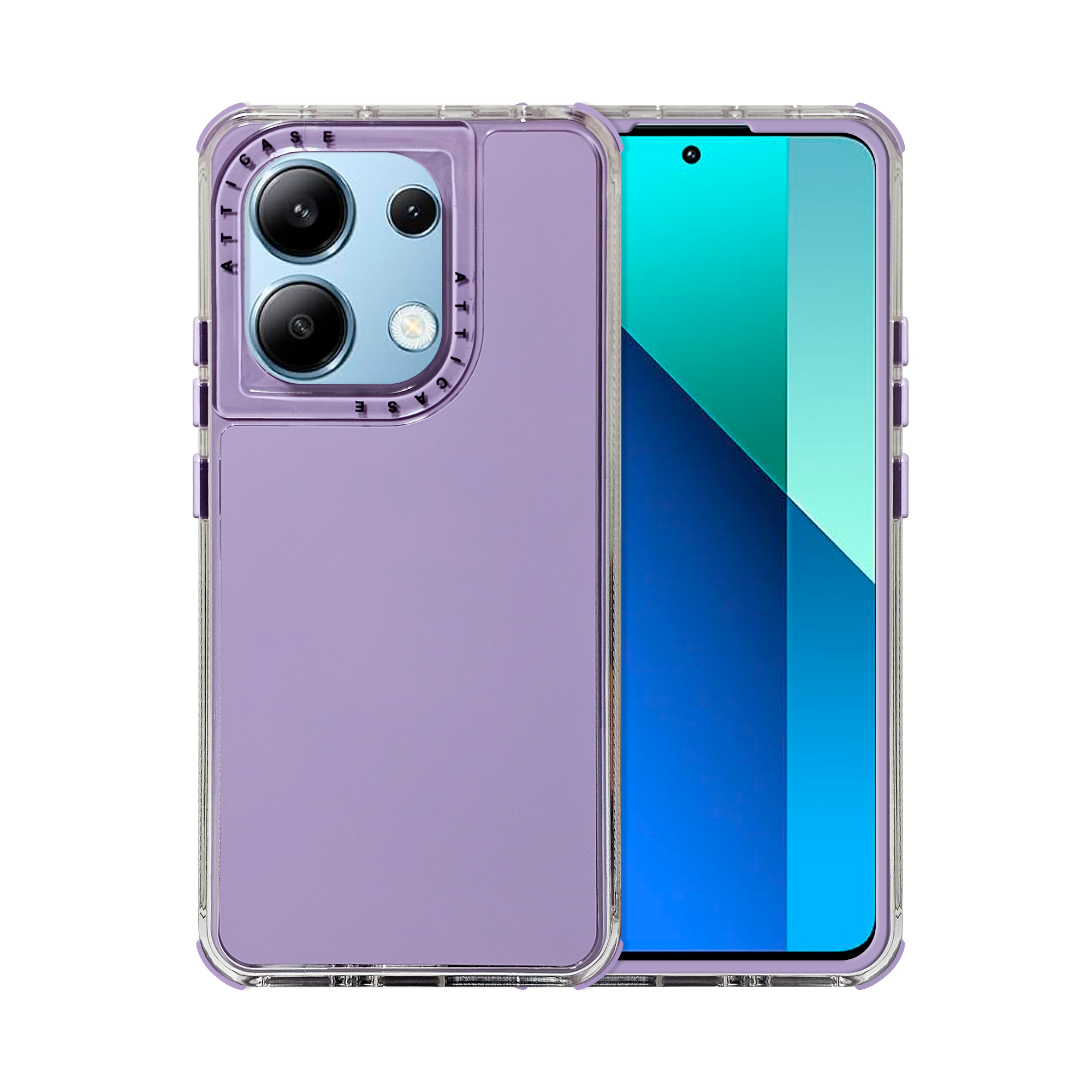 Foto 2 pulgar | Funda Uso Rudo Rainbow Paint Lila para Xiaomi Redmi Note 13 4g