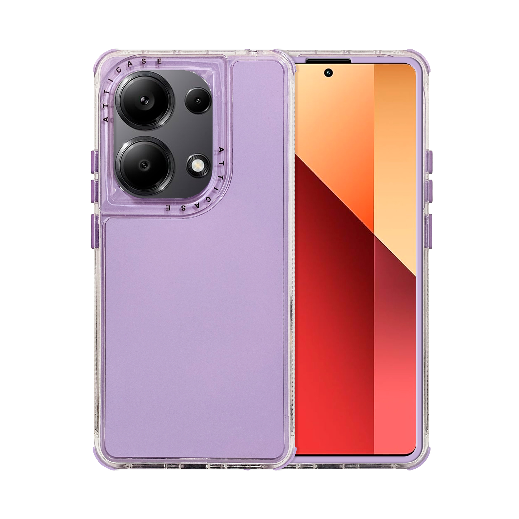 Funda Uso Rudo Rainbow Paint Lila para Xiaomi Redmi Note 13 Pro 4g