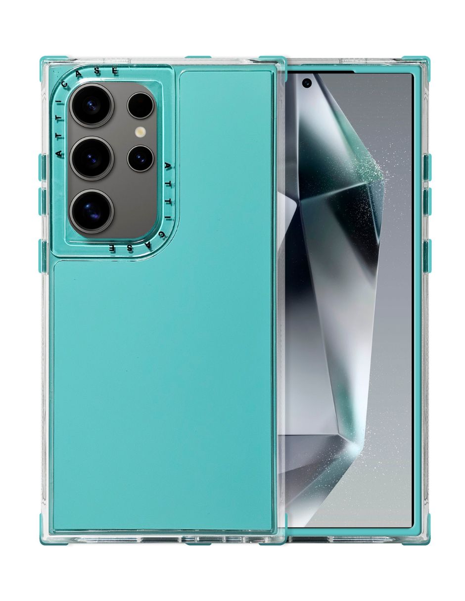 Foto 2 pulgar | Funda Uso Rudo Rainbow Paint Menta para Samsung S24 Ultra